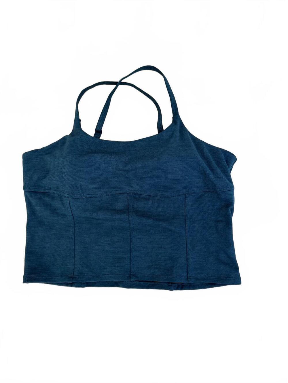 Zella Clean Girl Athleisure Shelf Bra Workout Crop Tank Top Green NWT XL